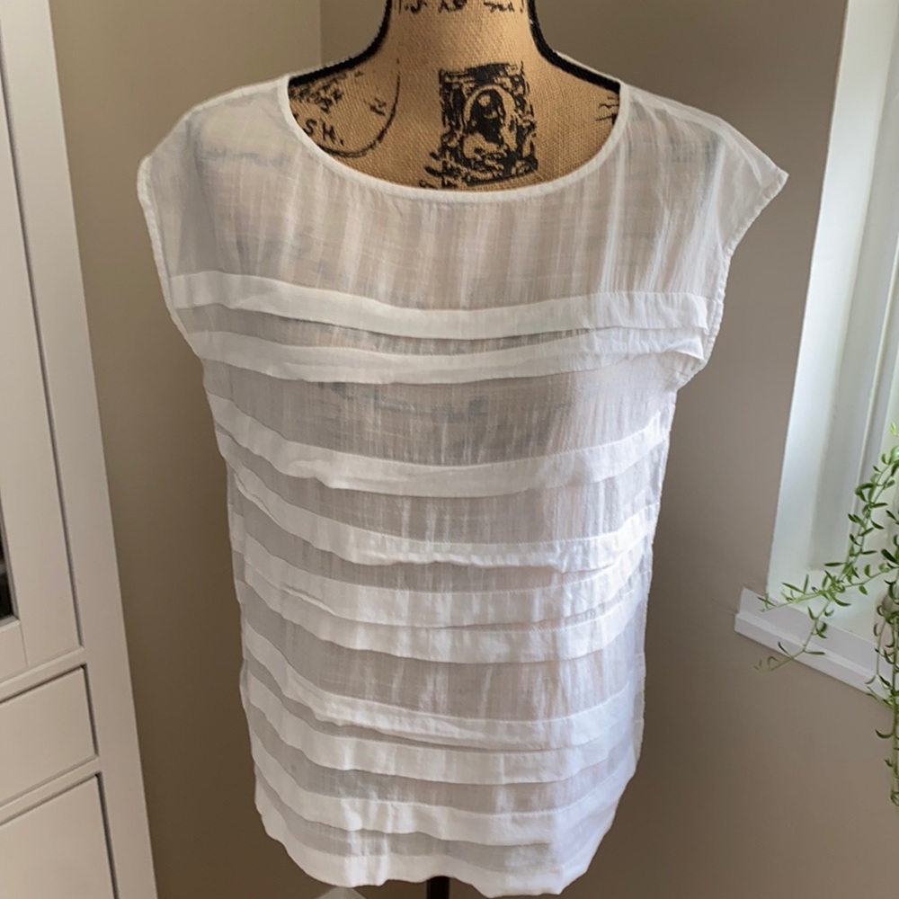 LOFT white blouse